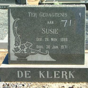 KLERK Susie, de 1888-1971