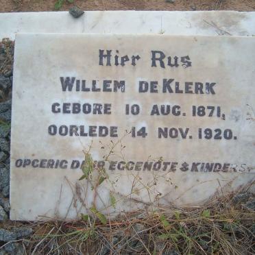 KLERK Willem, de 1871-1920