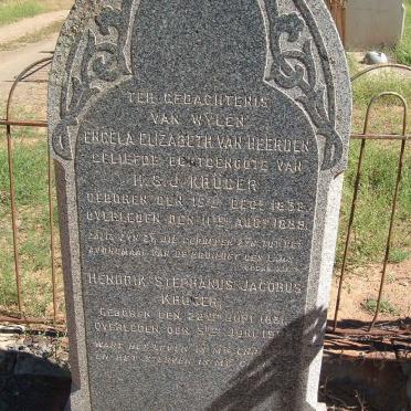 KRÜGER Hendrik Stephanus 1831-19?? &amp; Engela Elizabeth VAN HEERDEN 1832-1889