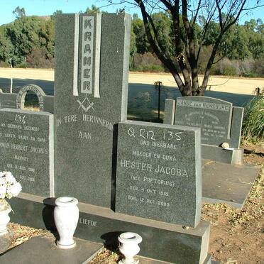 KRAMER Herman Herbert Jacobus 1908-1966 &amp; Hester Jacoba PRETORIUS  1915-2000