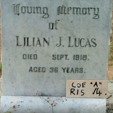 LUCAS Lilian J. -1918