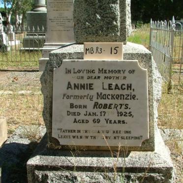 LEACH Annie formerly MACKENZIE nee ROBERTS -1925