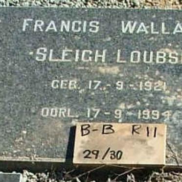 LOUBSER Francis Wallace Sleigh  1921-1994 