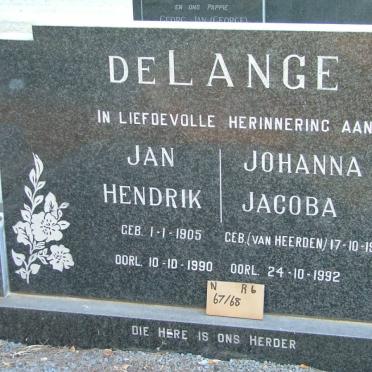LANGE Jan Hendrik, de 1905-1990 &amp; Johanna Jacoba VAN HEERDEN 1906-1992