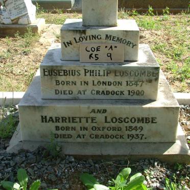 LOSCOMBE Eusebius Philip 1847-1900 &amp; Harriette 1849-1937