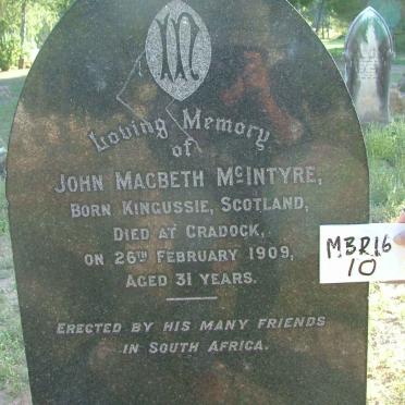 McINTYRE John Macbeth  -1909
