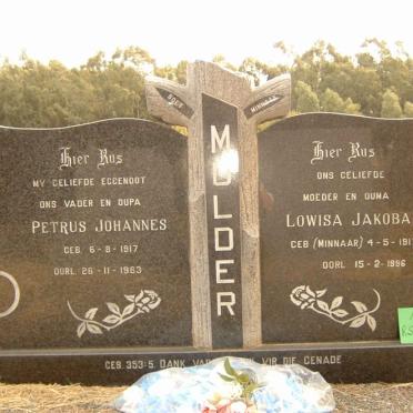 MULDER Petrus Johannes 1917-1983 &amp; Lowisa Jakoba MINNAAR 1917-1996