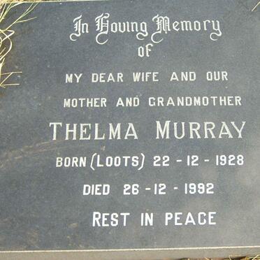 MURRAY Thelma nee LOOTS 1928-1992