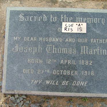 MARTIN Joseph Thomas 1882-1918