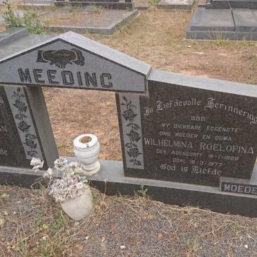 MEEDING Dawid Benjamin 1917-1980 &amp; Wilhelmina Roelofina ADENDORFF 1923-1977