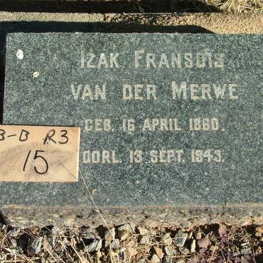 MERWE Izak Fransois, van der 1860-1943