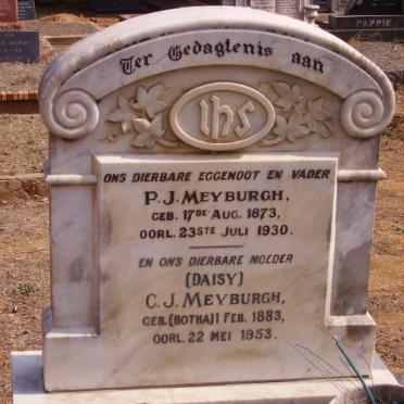 MEYBURGH P.J. 1873-1930 &amp; C.J. BOTHA 1883-1953