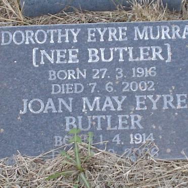 MURRAY Dorothy Eyre nee BUTLER 1916-2002 :: BUTLER Joan May Eyre 1914-2006