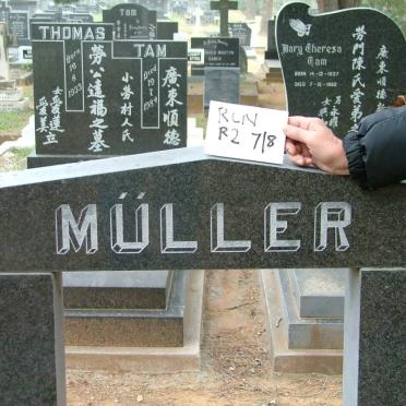 MÜLLER William Lawrence 1901-1991 &amp; Esther Andrina EVERT 1904-1971