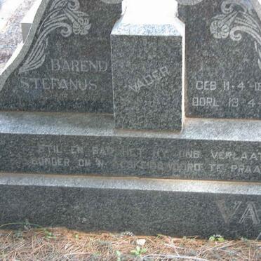 MERWE Barend Stefanus, van der 1885-1974 &amp; Susanna Maria Magdalena HATTINGH 1886-1960_3
