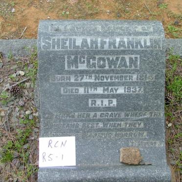 McGOWAN Sheilah Franklin 1915-1937