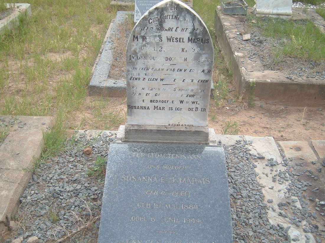 MARAIS Martinus Wesel -1918 &amp; Susanna E. DE BEER 1880-1944
