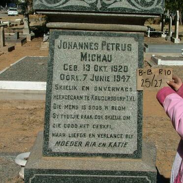 MICHAU Johannes Petrus 1920-1947