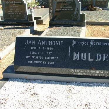 MULDER Jan Anthonie 1926-1997