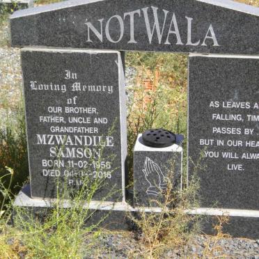NOTWALA Mzwandile Samson 1958-2016