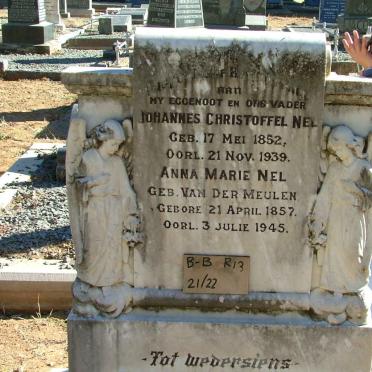 NEL Johannes Christoffel 1852-1939 &amp; Anna Maria VAN DER MEULEN 1857-1945