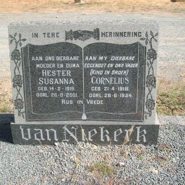 NIEKERK Cornelius, van 1918-1954 &amp; Hester Susanna 1919-2001
