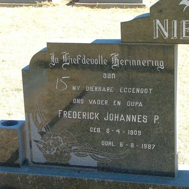 NIEUWOUDT Frederick Johannes P. 1909-1987