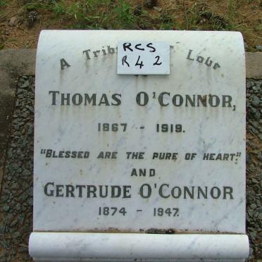 O'CONNOR Thomas 1867-1919 &amp; Gertrude 1874-1947