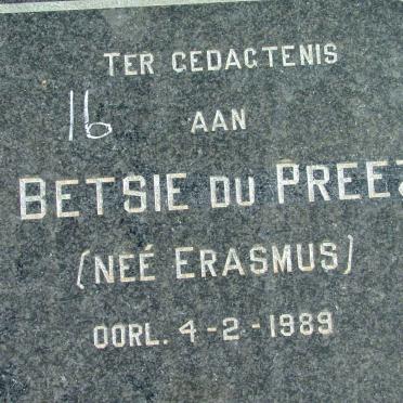 PREEZ Betsie, du nee ERASMUS -1989