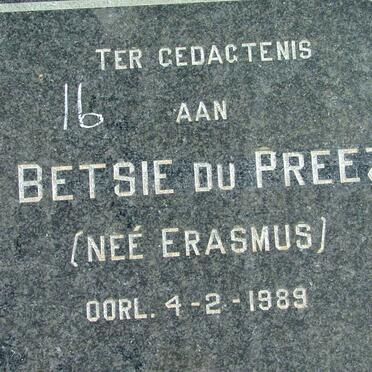 PREEZ Betsie, du nee ERASMUS -1989
