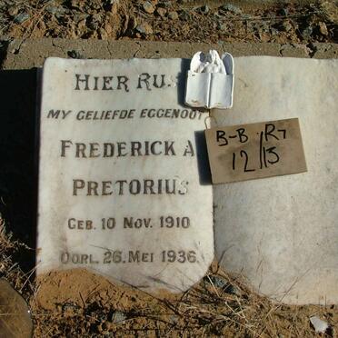 PRETORIUS Frederick A. 1910-1936