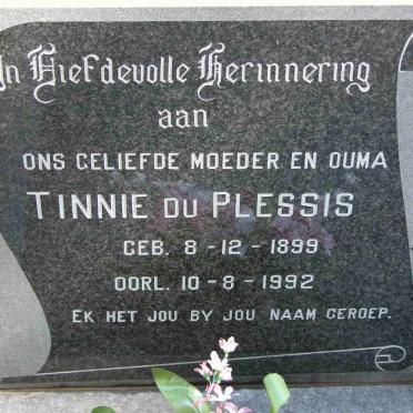 PLESSIS Tinnie, du 1899-1992