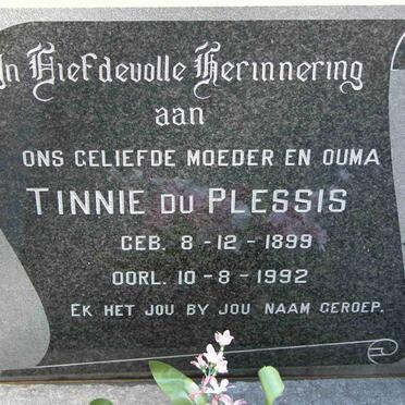 PLESSIS Tinnie, du 1899-1992