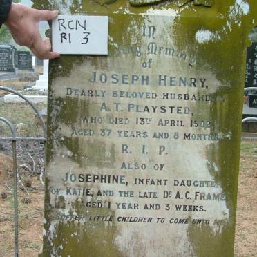 PLAYSTED Joseph Henry -1902 :: FRAME Josephine