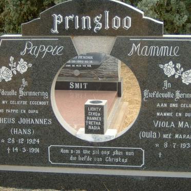 PRINSLOO Mattheus Johannes 1924-1991 &amp; Viola Mara MARAIS 1934-