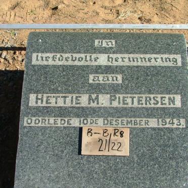 PIETERSEN Hettie M. - 1943