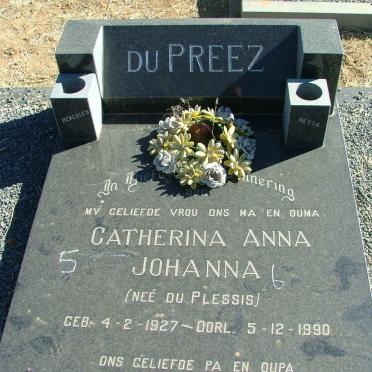 PREEZ Reynier van Rooyen Hertzog, du 1920-2002 &amp; Catharina Anna Johanna DU PLESSIS 1927-1990 