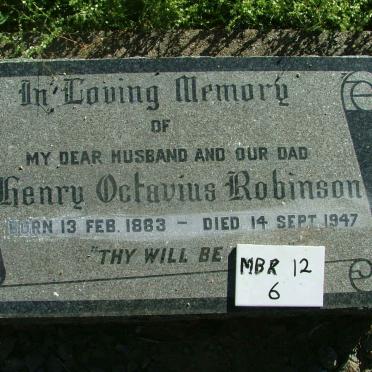 ROBINSON Henry Octavius 1883-1947
