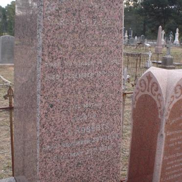 ROBERTS T.J. 1839-1920 &amp; Sarah Elizabeth 1842-1909