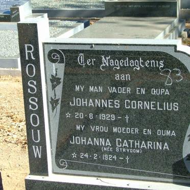 ROSSOUW Johannes Cornelius 1929- &amp; Johanna Catharina STRYDOM 1924-