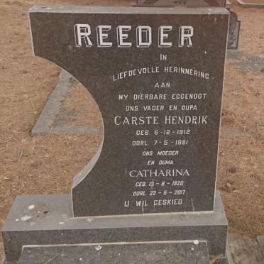 REEDER Carste Hendrik 1912-1981 &amp; Catharina 1920-2017