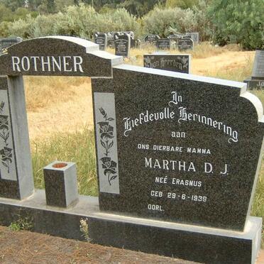 ROTHNER Daniel 1936-1981 &amp; Martha D.J. ERASMUS 1939-