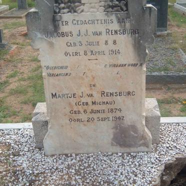RENSBURG Jacobus J., J. van 1868-1914 &amp; Martje MICHAU 1874-1947