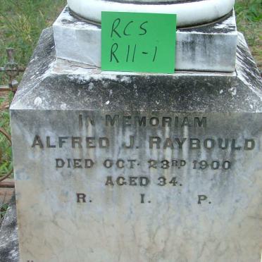 RAYBOULD Alfred J. -1900
