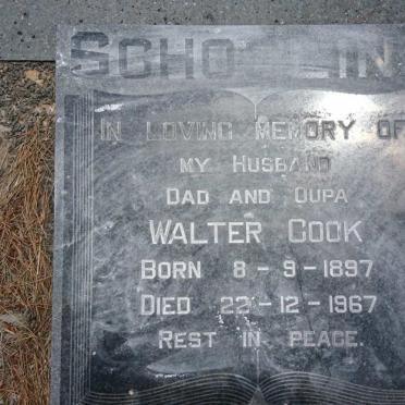 SCHOOLING Walter Cook 1897-1967 &amp; Prudence Maria MANN 1911-1978 :: SCHOOLING Walter Cook 1937-1973 :: Eileen -2009