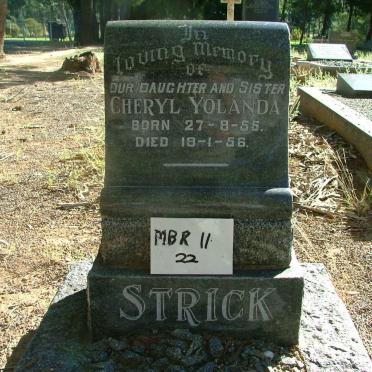 STRICK Cheryl Yolanda 1955-1956