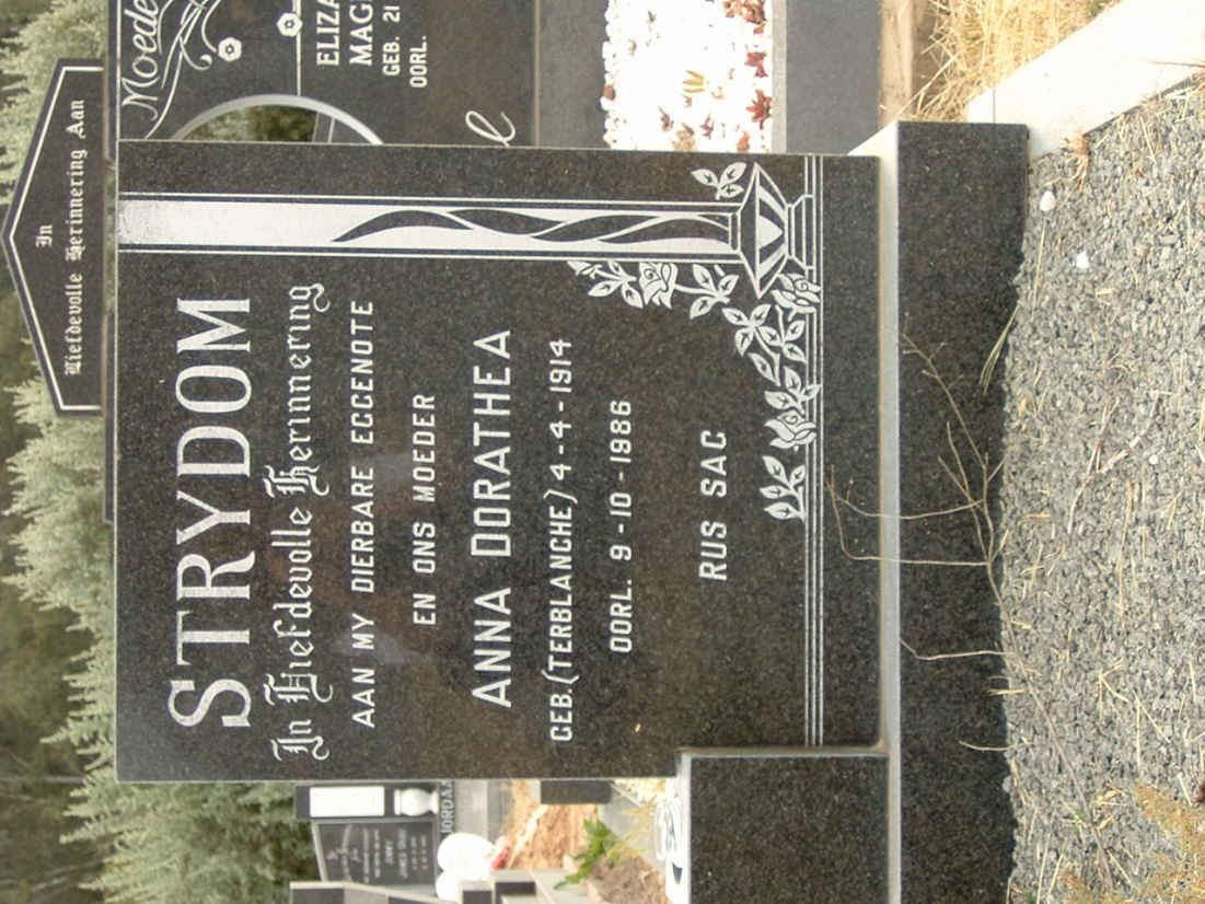 STRYDOM Anna Dorathea nee TERBLANCHE 1914-1986