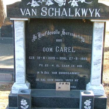 SCHALKWYK Carel, van 1905-1986