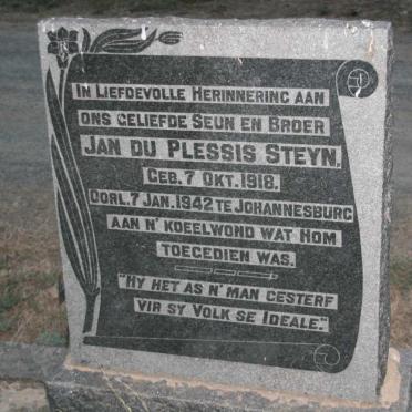 STEYN Jan du Plessis 1918-1942