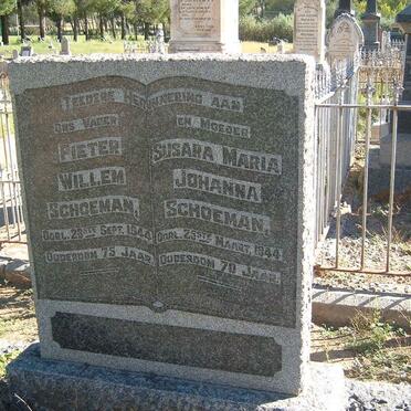 SCHOEMAN Pieter Willem -1944 &amp; Susara Maria Johanna -1944